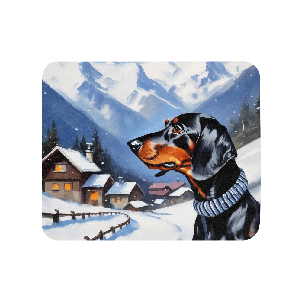 PugMug Custom Black Dachshund Mouse Pad