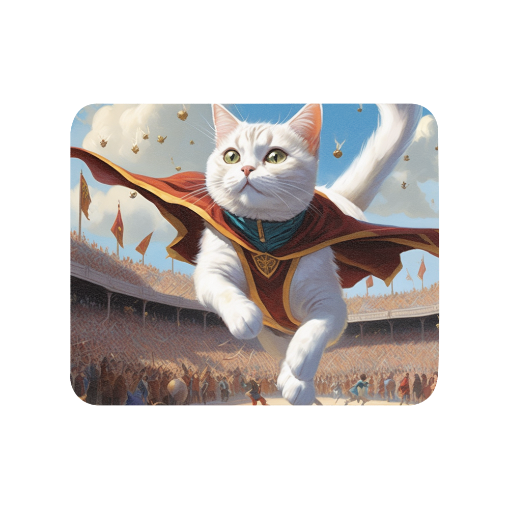 PugMug Custom White American Shorthair Cat Mouse Pad