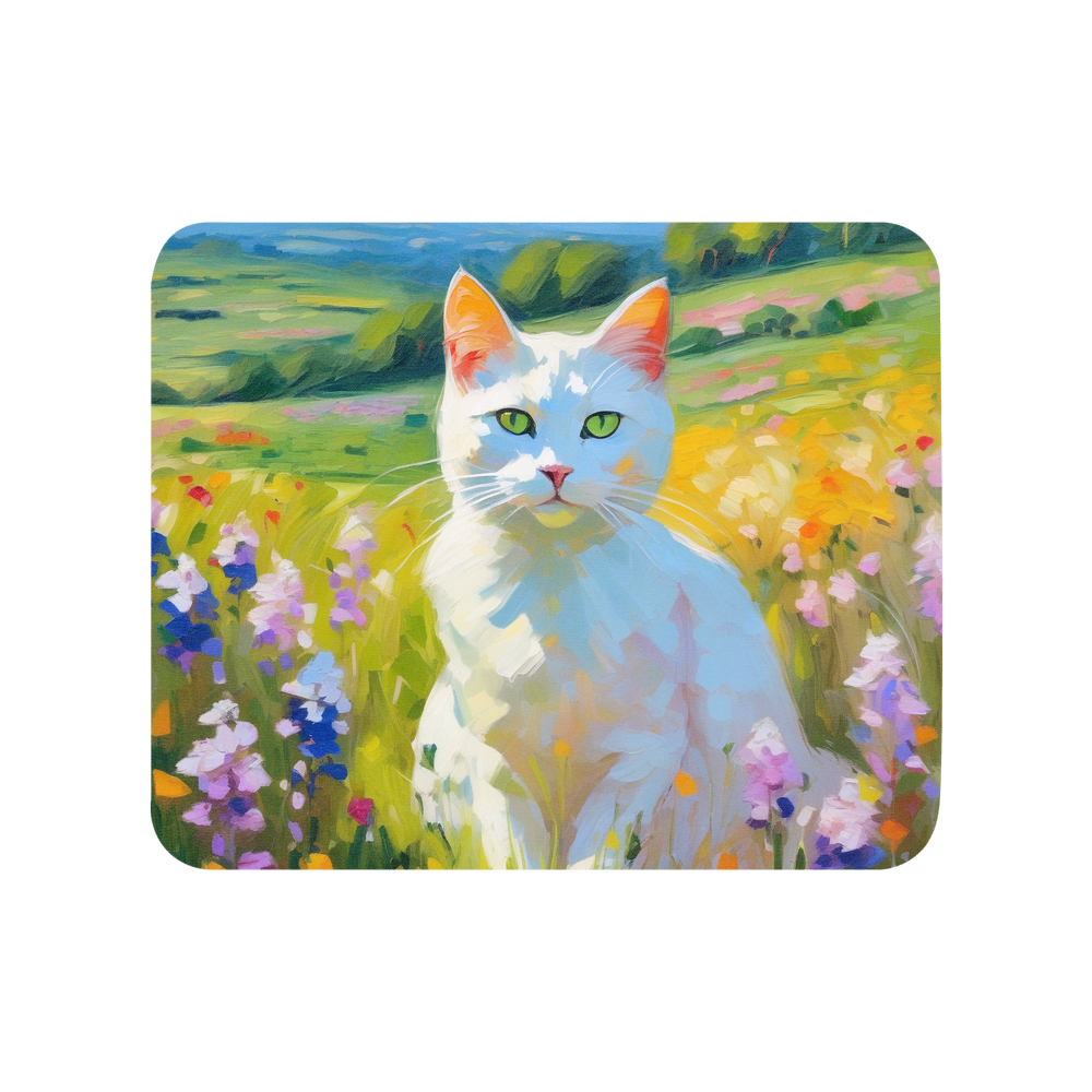PugMug Custom White Companion Cat Mouse Pad