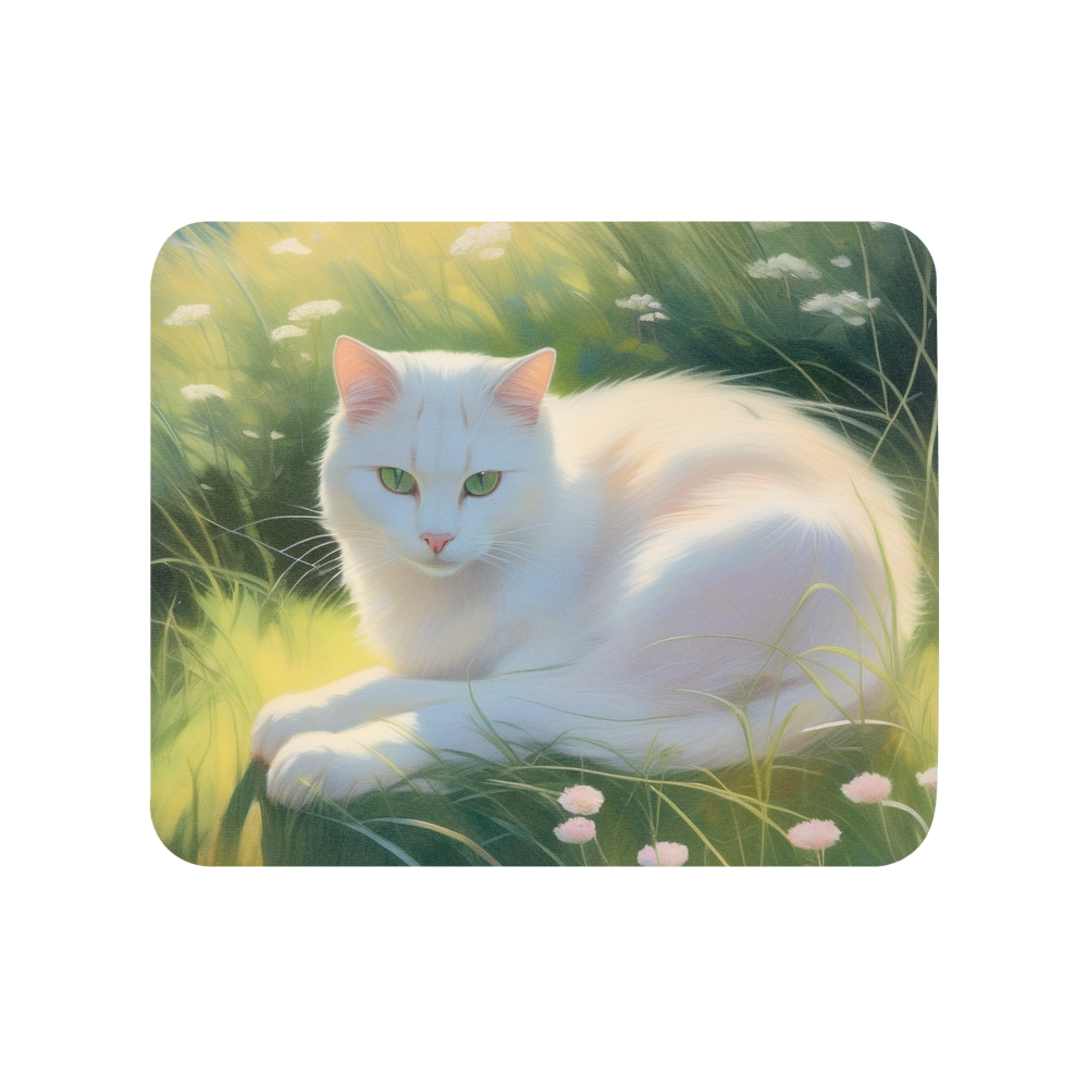 PugMug Custom White Companion Cat Mouse Pad
