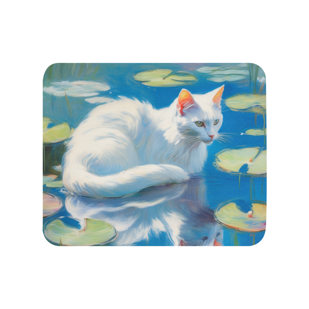 PugMug Custom White Companion Cat Mouse Pad