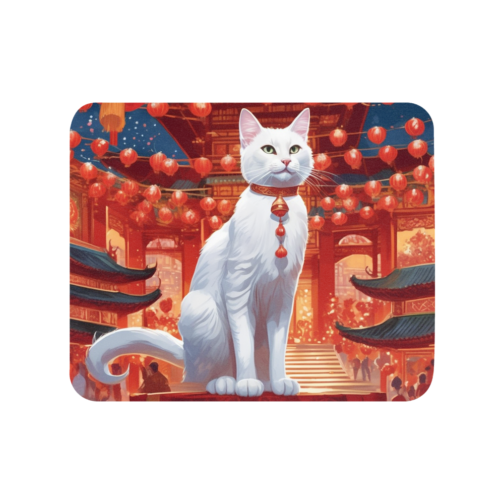 PugMug Custom White Companion Cat Mouse Pad