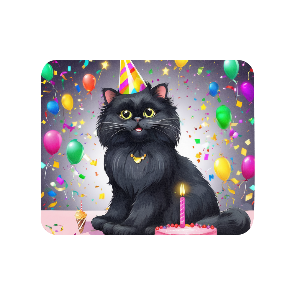 PugMug Custom Black Persian Cat Mouse Pad