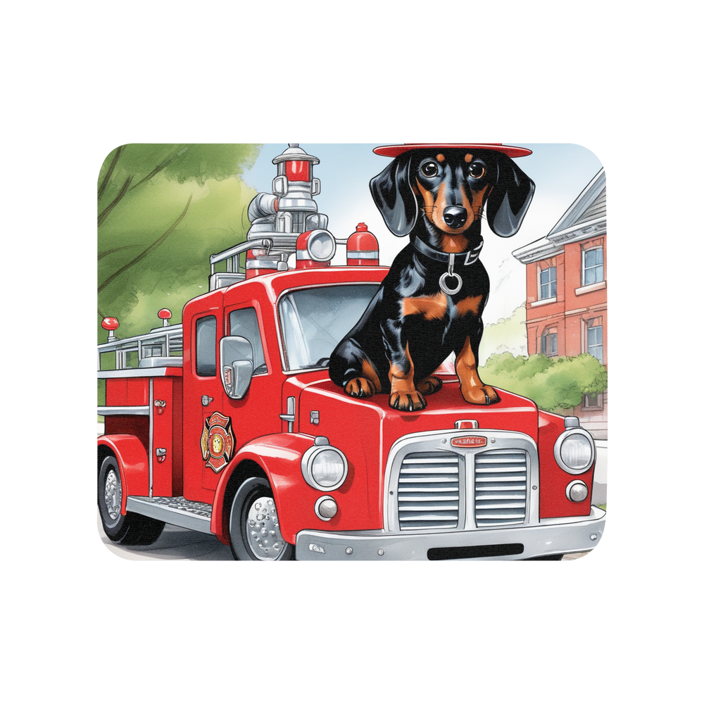 PugMug Custom Black Dachshund Mouse Pad