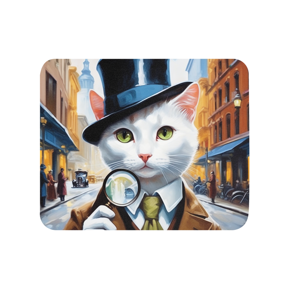 PugMug Custom White Companion Cat Mouse Pad