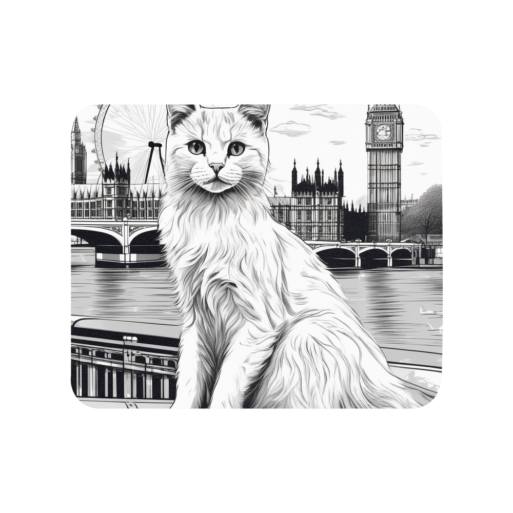 PugMug Custom White Companion Cat Mouse Pad