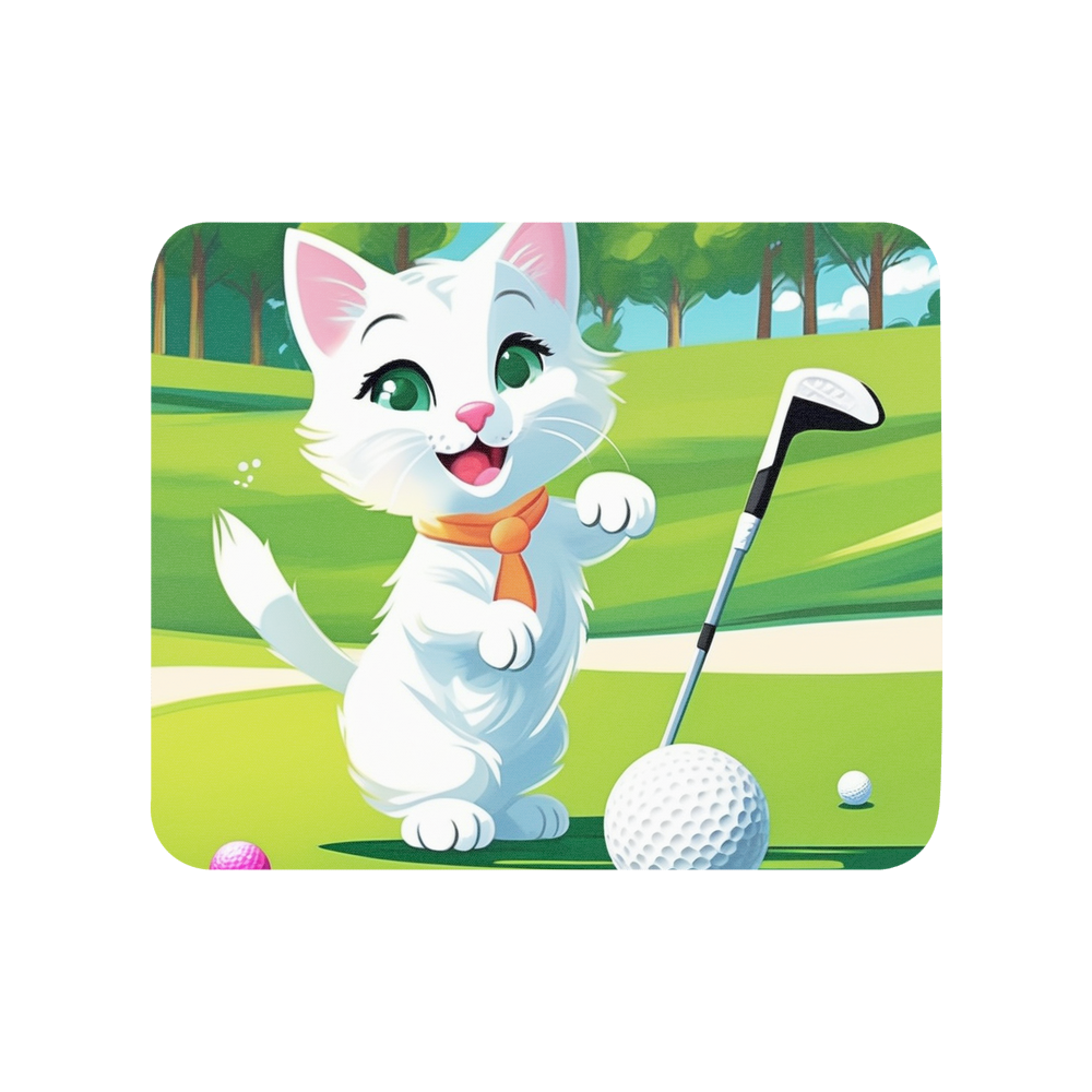 PugMug Custom White Companion Cat Mouse Pad