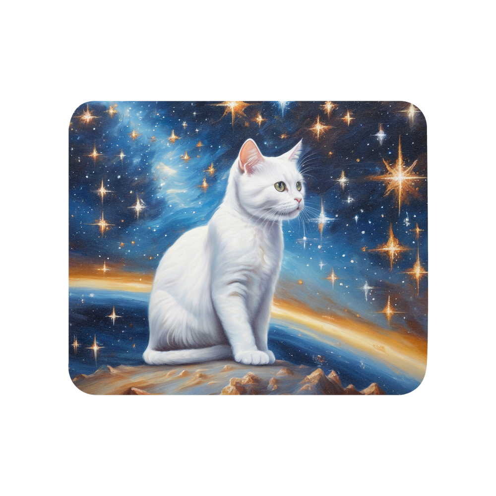 PugMug Custom White Companion Cat Mouse Pad