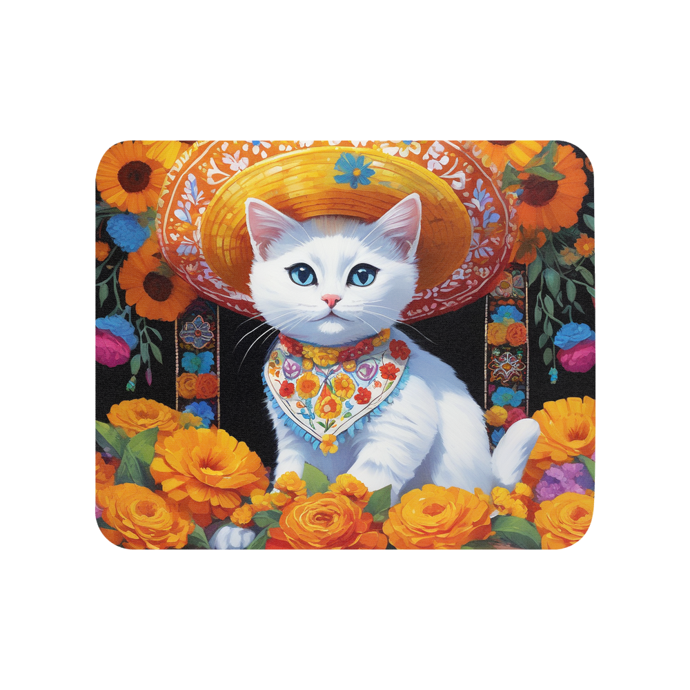 PugMug Custom White Companion Cat Mouse Pad