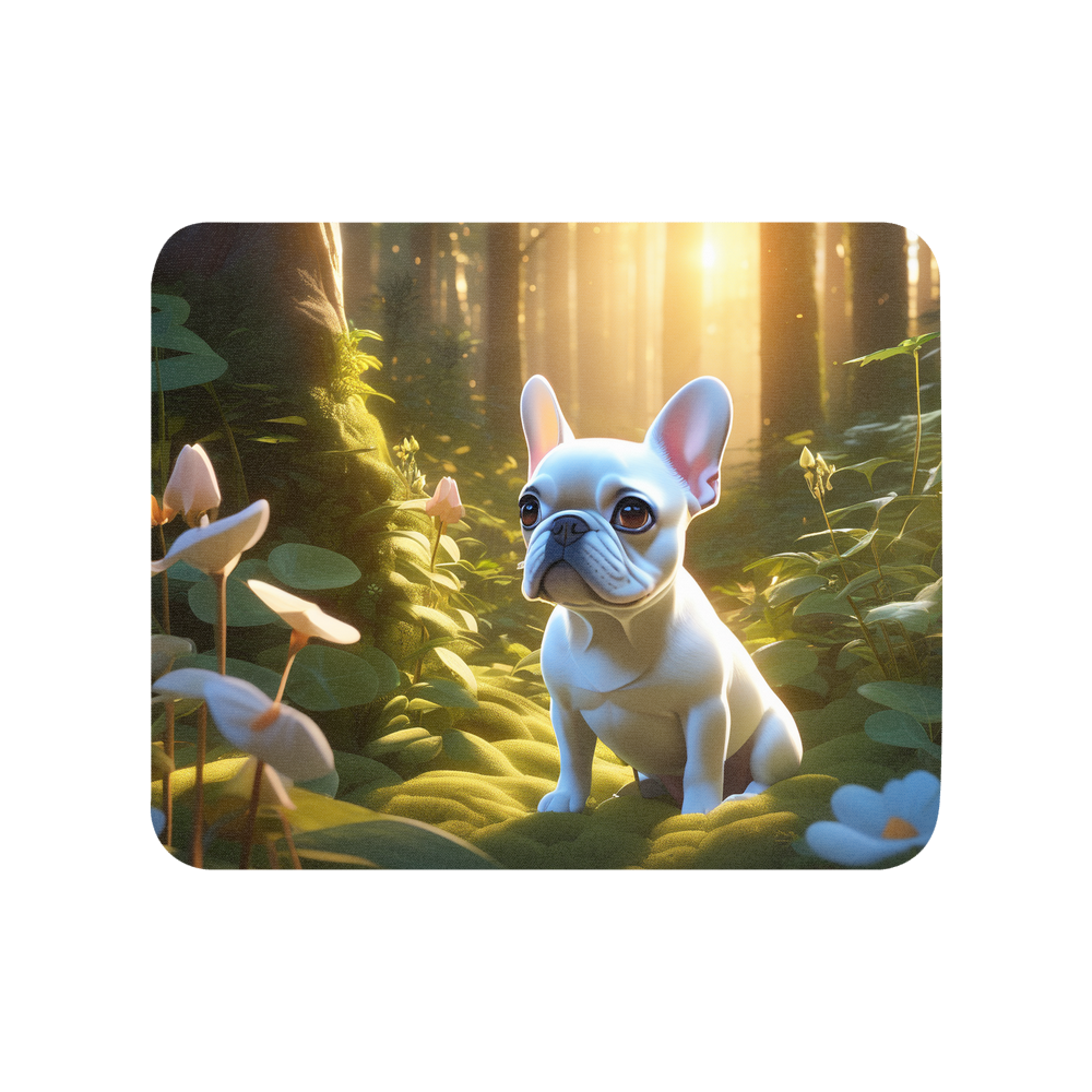 PugMug Custom White French Bulldog Mouse Pad