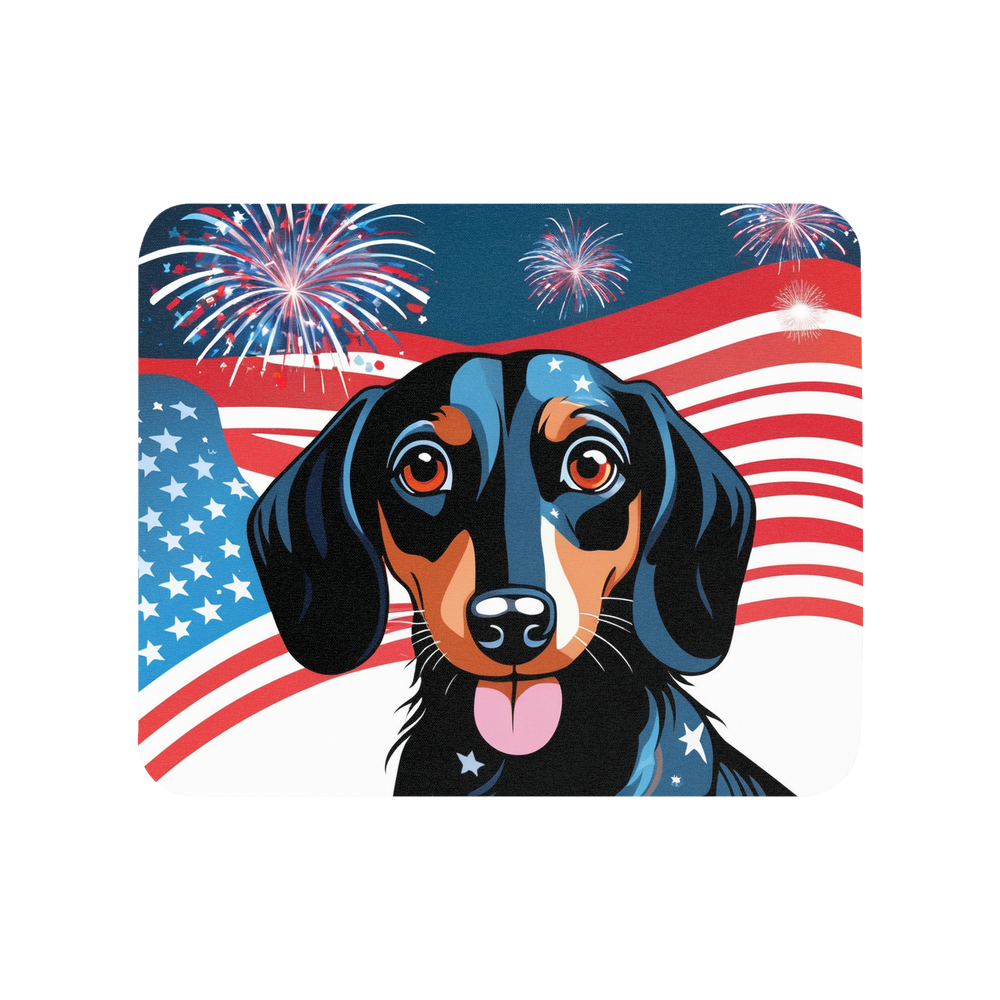 PugMug Custom Black Dachshund Mouse Pad