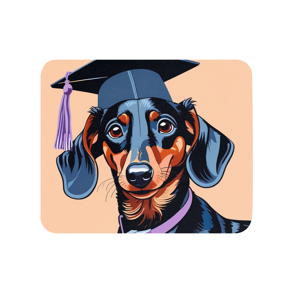 PugMug Custom Black Dachshund Mouse Pad