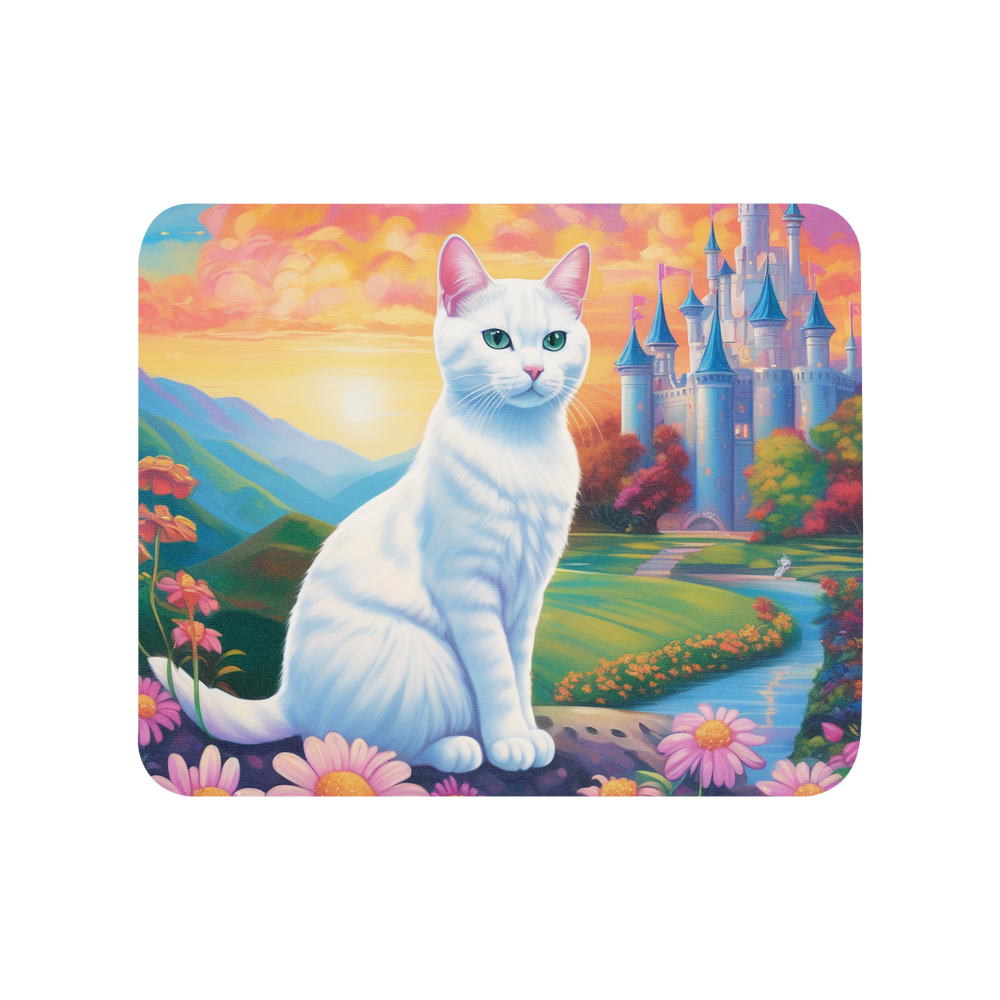 PugMug Custom White American Shorthair Cat Mouse Pad