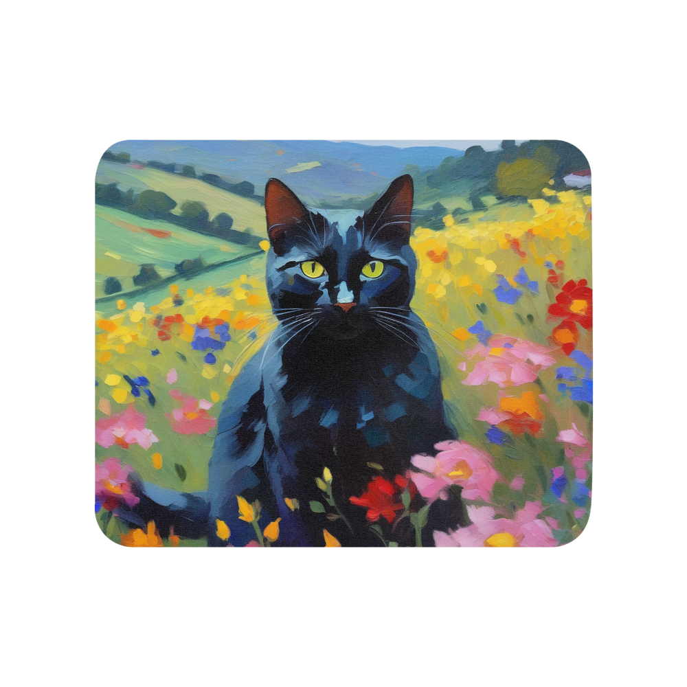 PugMug Custom Black Companion Cat Mouse Pad
