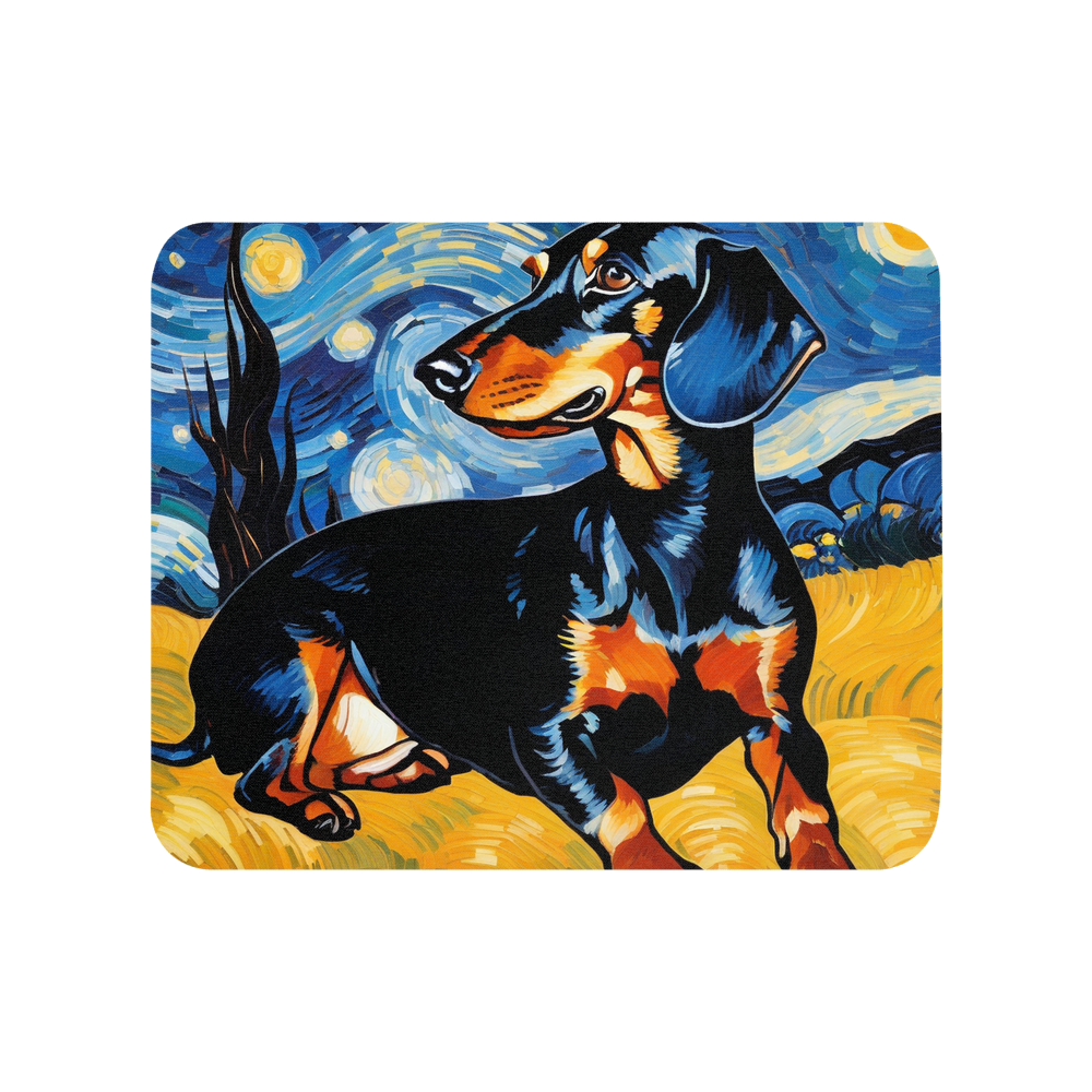 PugMug Custom Black Dachshund Mouse Pad