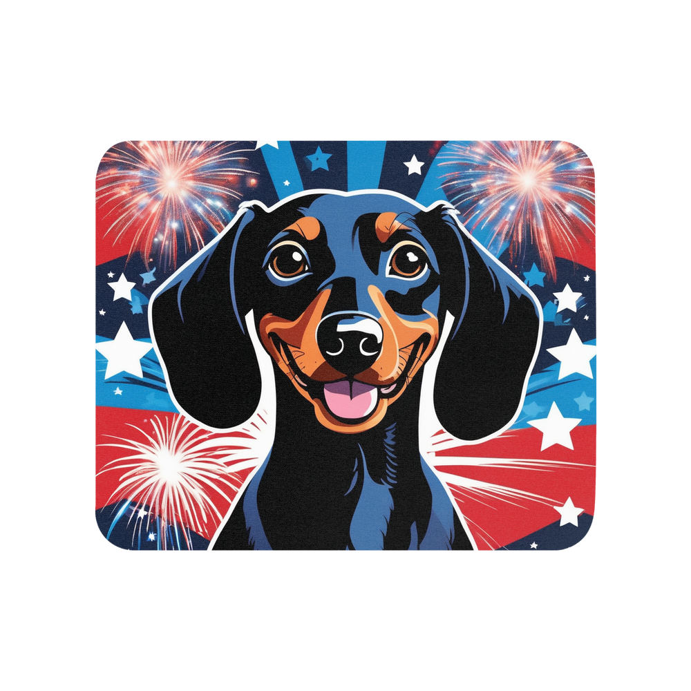 PugMug Custom Black Dachshund Mouse Pad