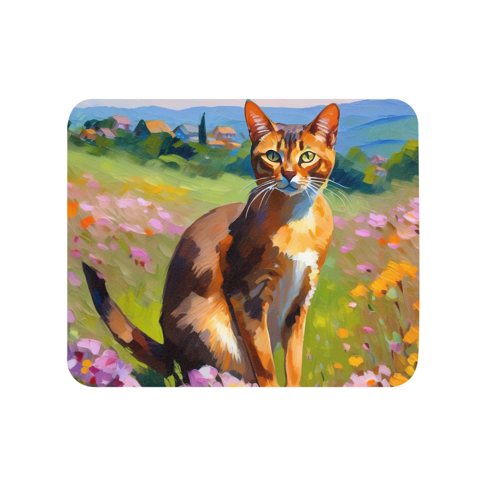 PugMug Custom Tabby Abyssinian Cat Mouse Pad