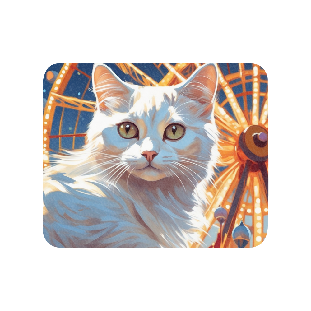 PugMug Custom White Companion Cat Mouse Pad