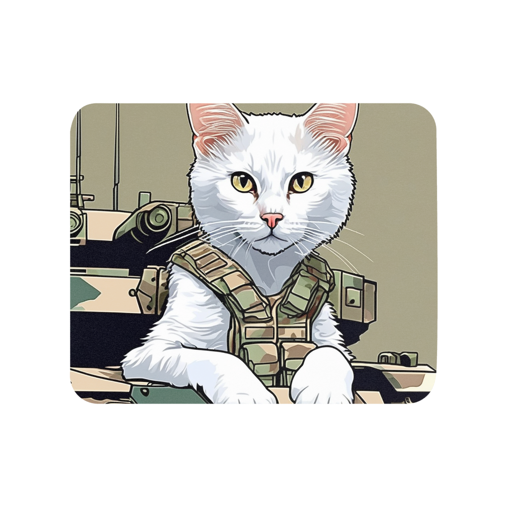 PugMug Custom White Companion Cat Mouse Pad