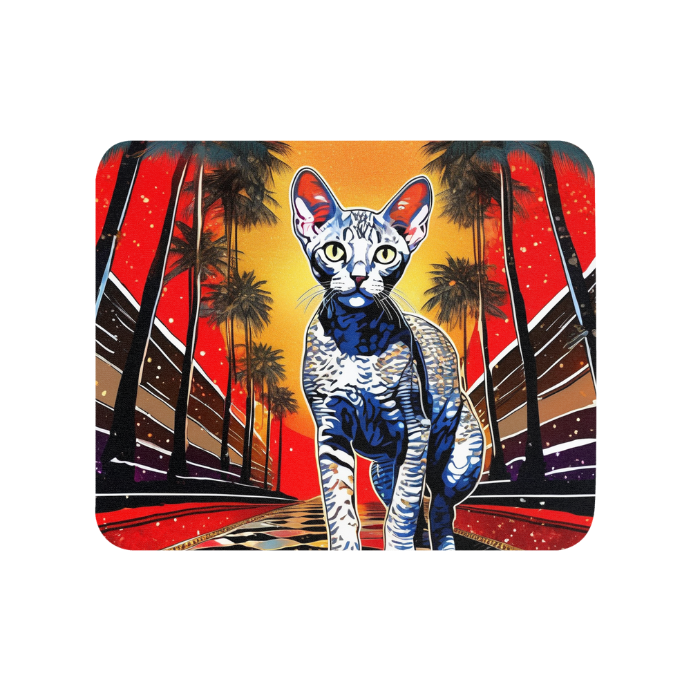 PugMug Custom Tabby Devon Rex Cat Mouse Pad