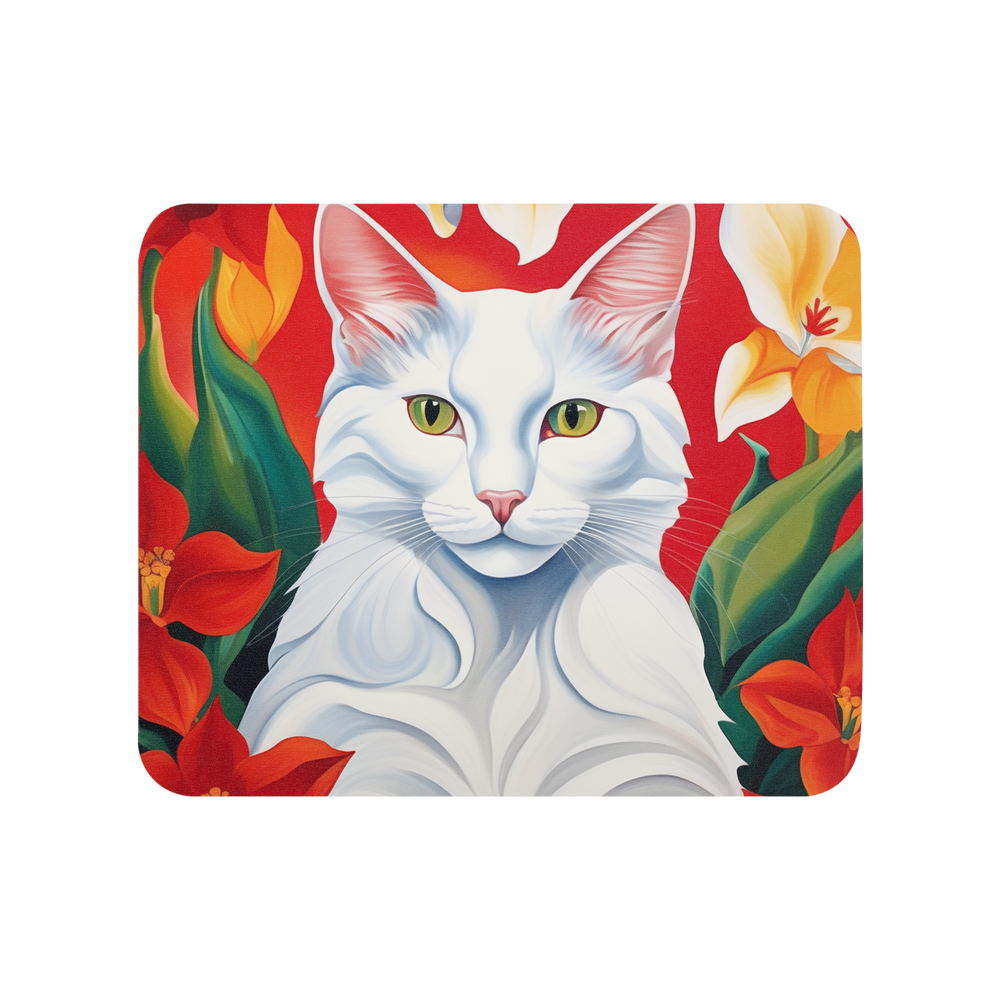 PugMug Custom White Companion Cat Mouse Pad
