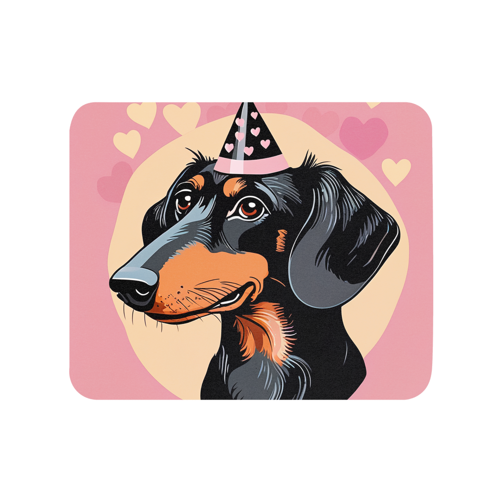 PugMug Custom Black Dachshund Mouse Pad