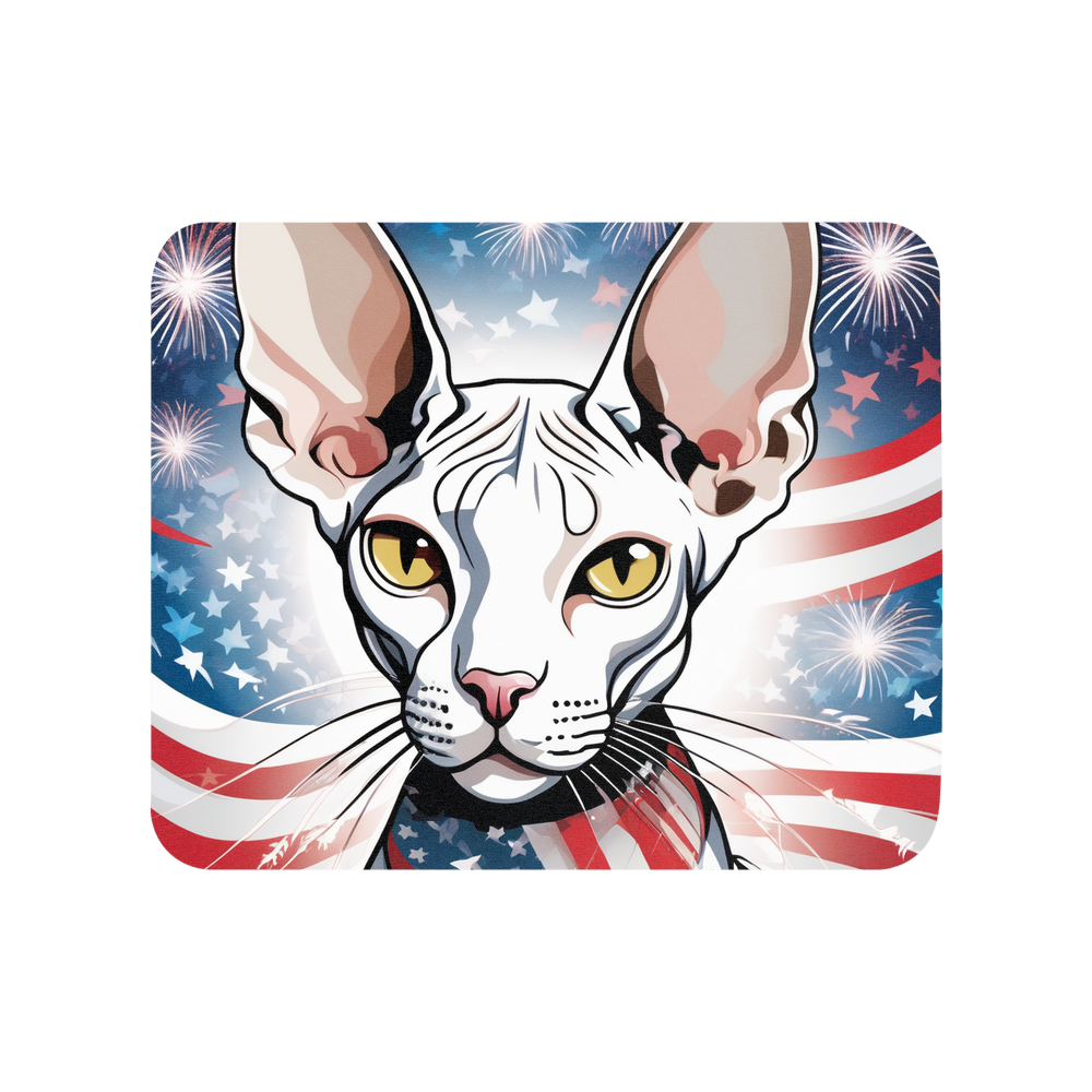 PugMug Custom White Sphynx Cat Mouse Pad