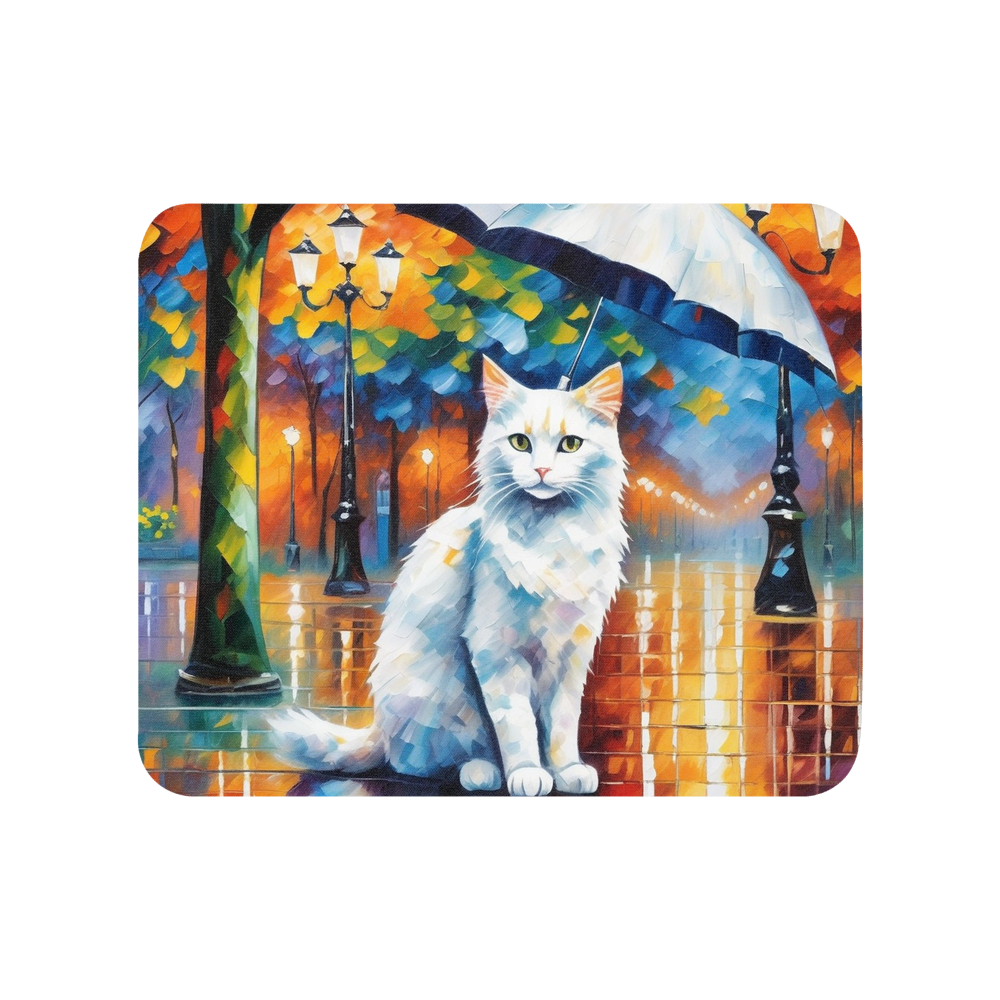 PugMug Custom White Companion Cat Mouse Pad