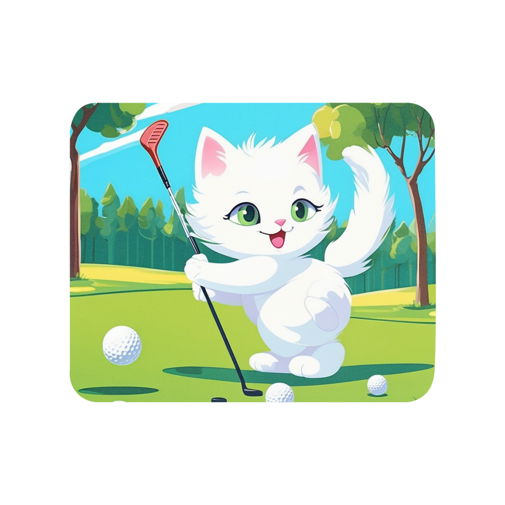 PugMug Custom White Companion Cat Mouse Pad