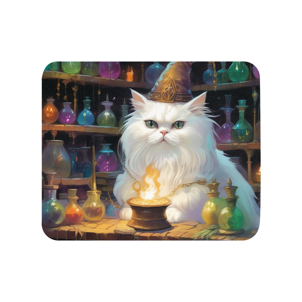 PugMug Custom White Persian Cat Mouse Pad