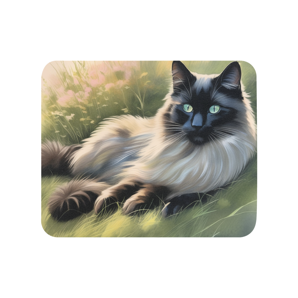 PugMug Custom Black Ragdoll Cat Mouse Pad