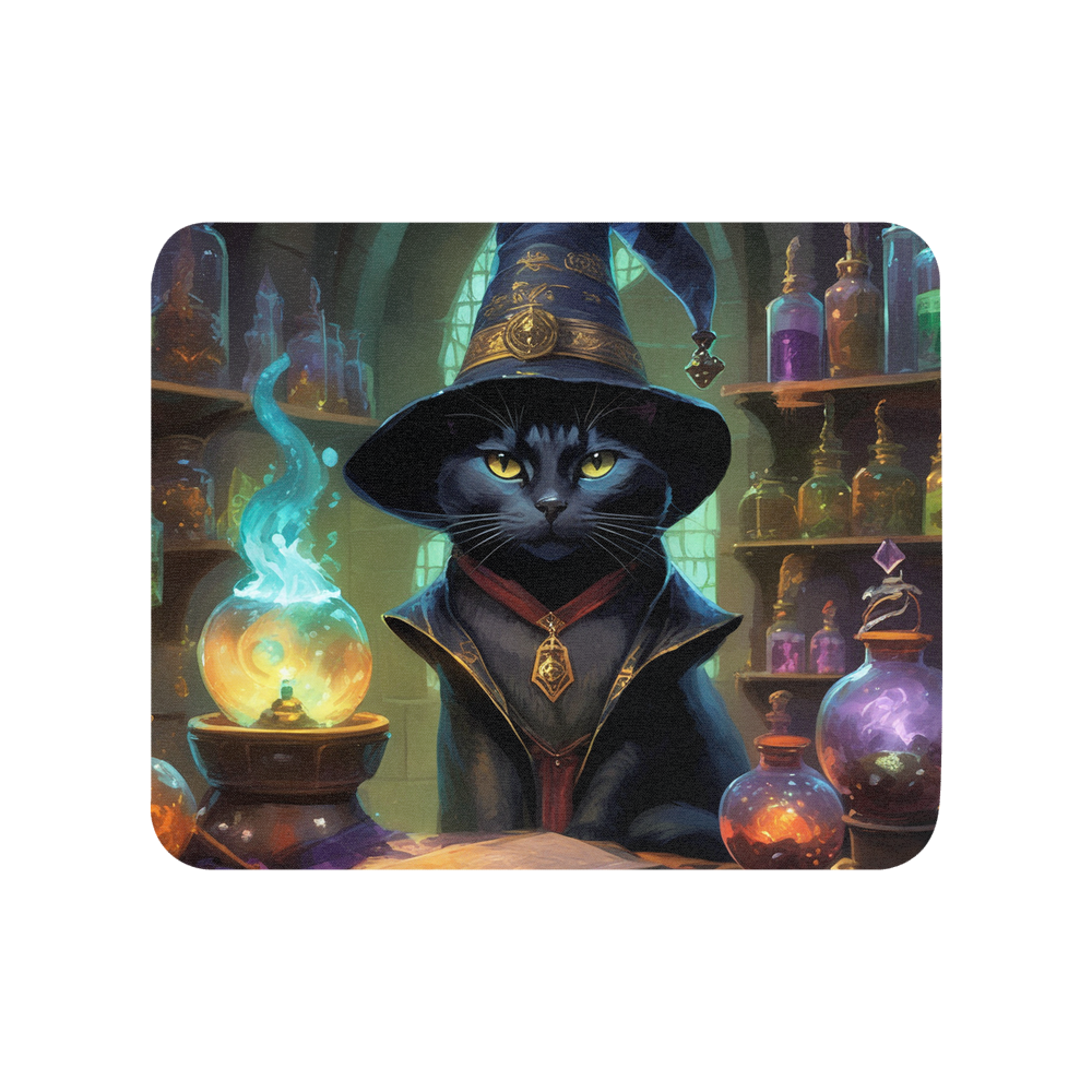 PugMug Custom Black American Shorthair Cat Mouse Pad