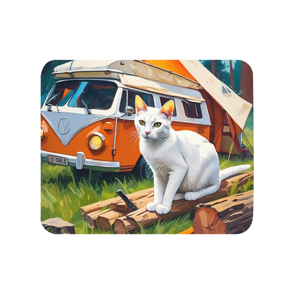 PugMug Custom White Abyssinian Cat Mouse Pad