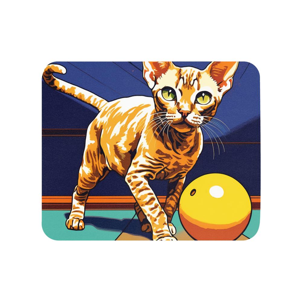 PugMug Custom Tabby Devon Rex Cat Mouse Pad