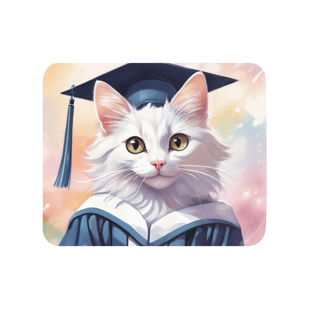 PugMug Custom White Companion Cat Mouse Pad