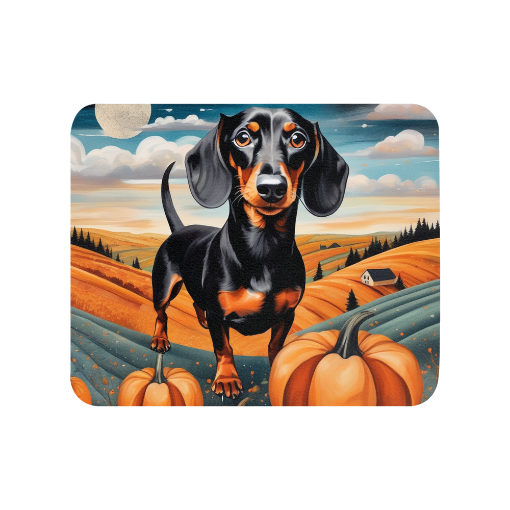 PugMug Custom Black Dachshund Mouse Pad
