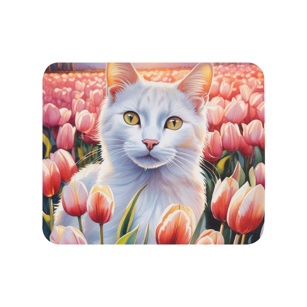 PugMug Custom White Companion Cat Mouse Pad