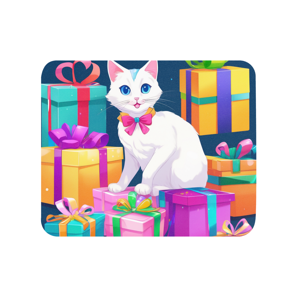 PugMug Custom White Companion Cat Mouse Pad