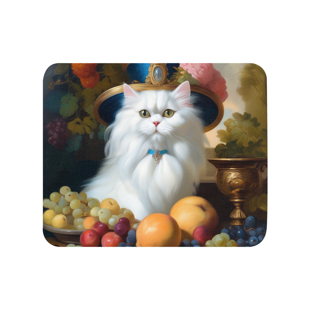 PugMug Custom White Persian Cat Mouse Pad