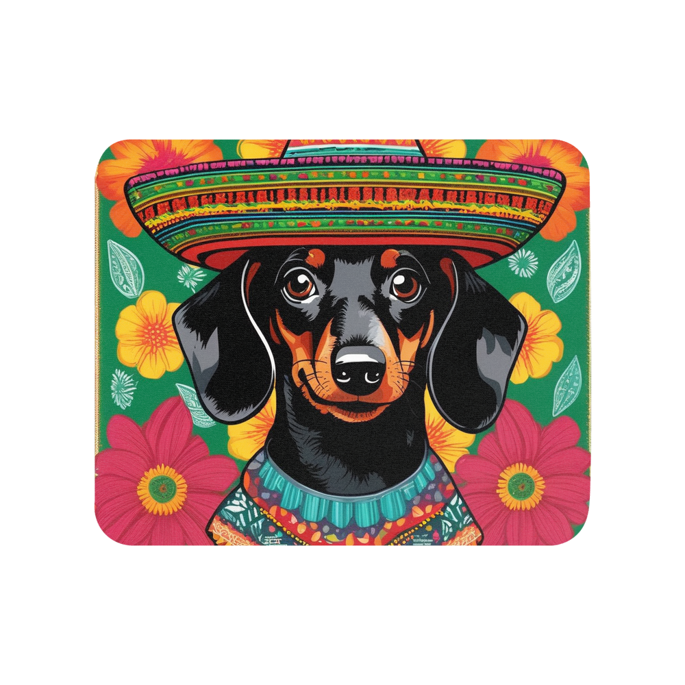 PugMug Custom Black Dachshund Mouse Pad
