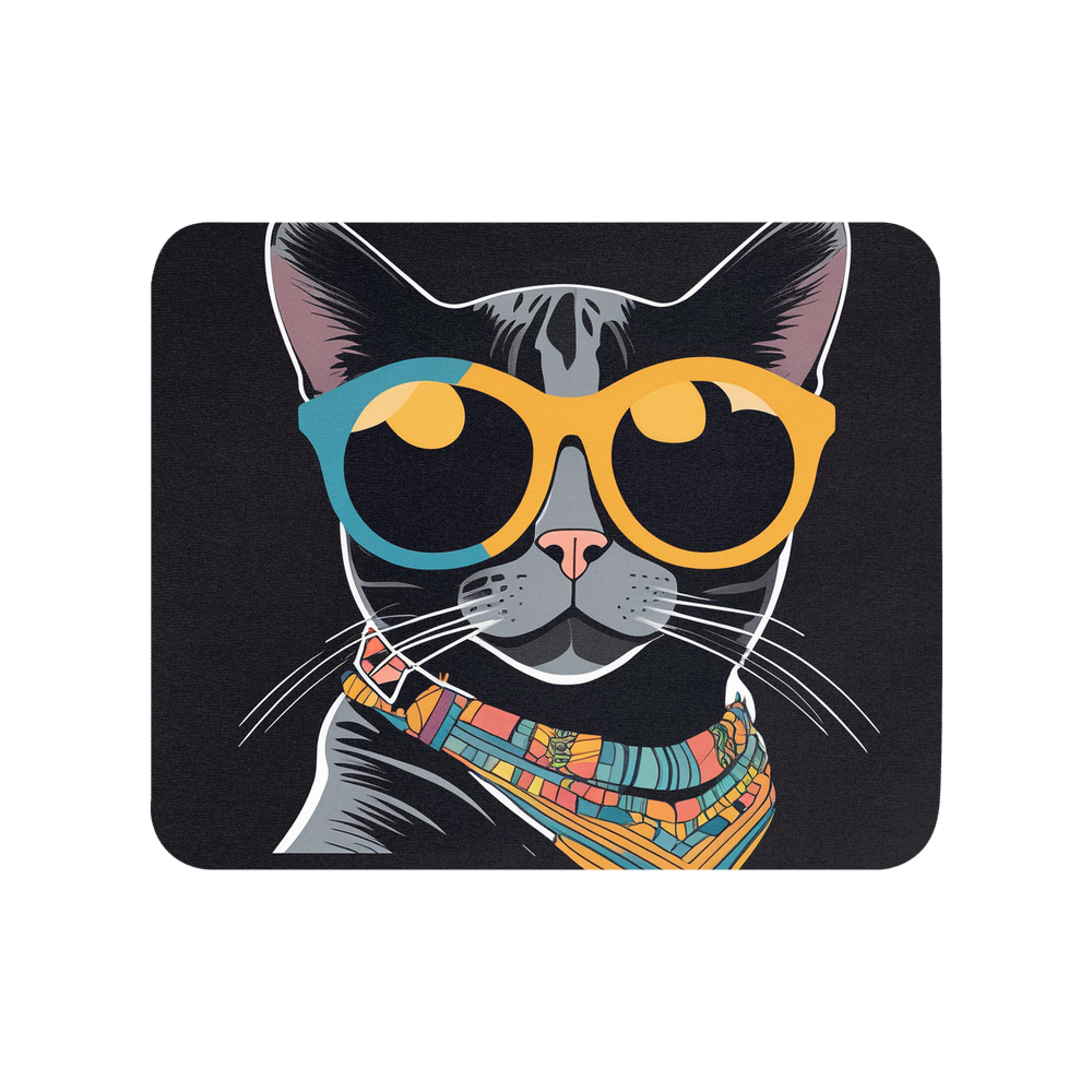 PugMug Custom Black American Shorthair Cat Mouse Pad