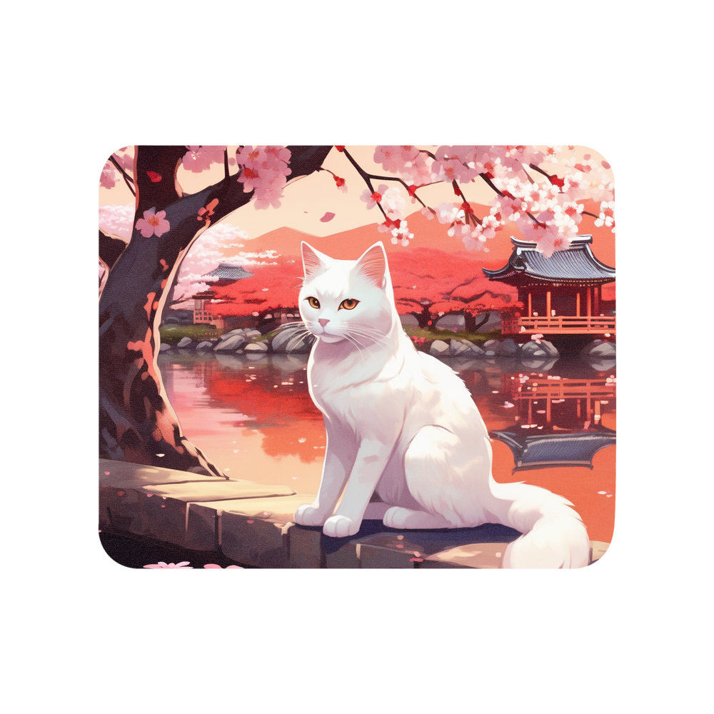 PugMug Custom White Companion Cat Mouse Pad