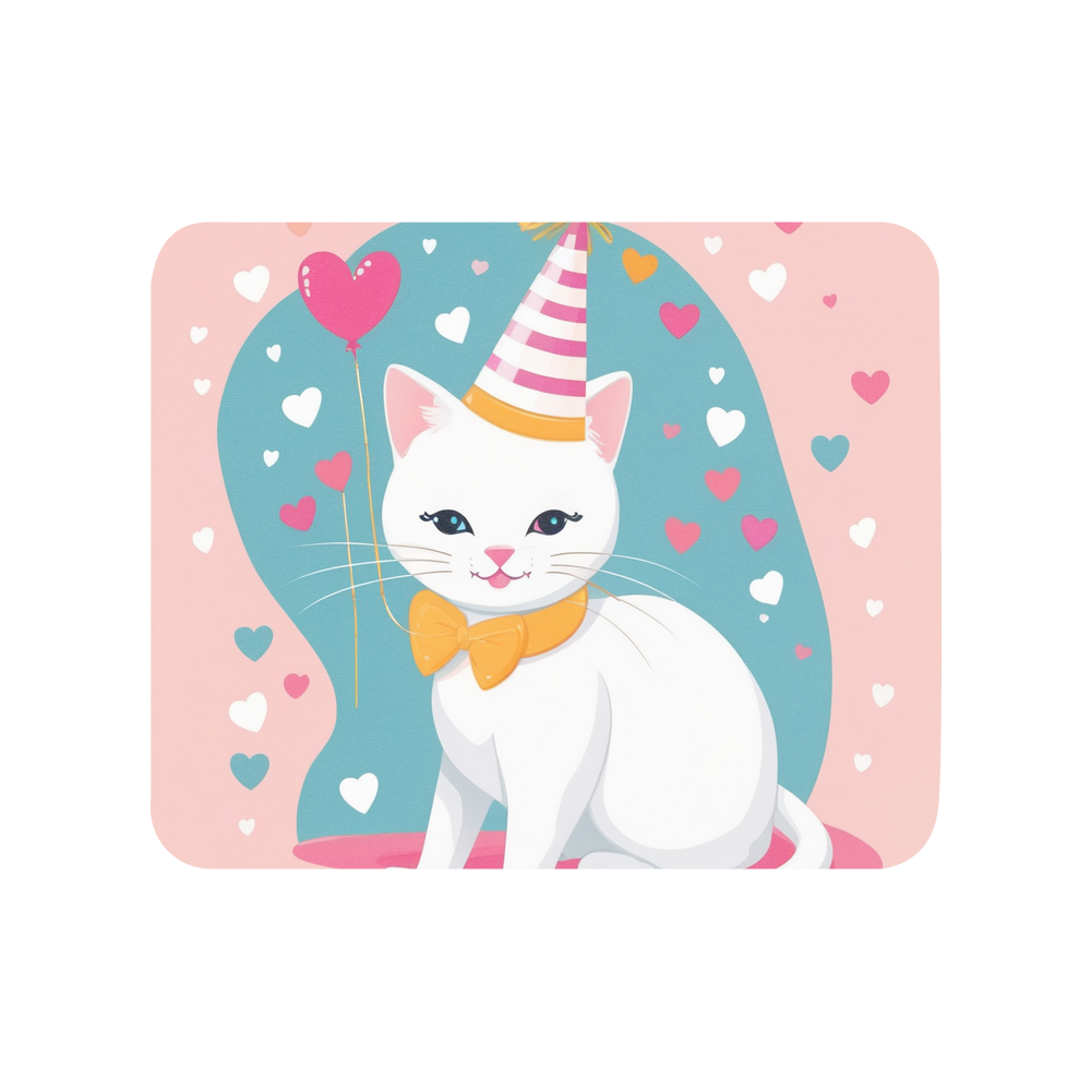 PugMug Custom White Companion Cat Mouse Pad