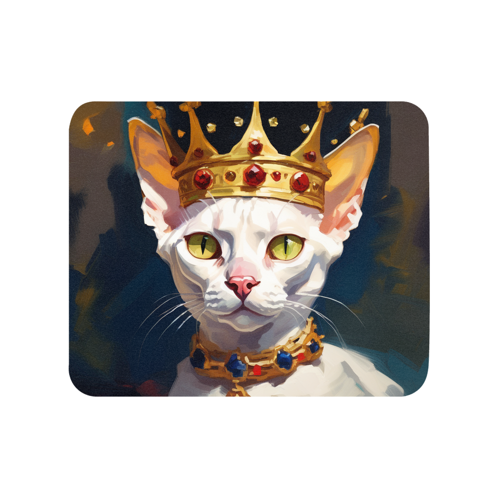 PugMug Custom White Devon Rex Cat Mouse Pad