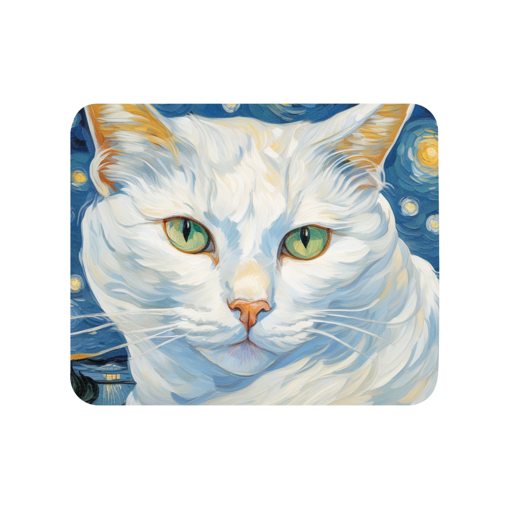 PugMug Custom White Companion Cat Mouse Pad