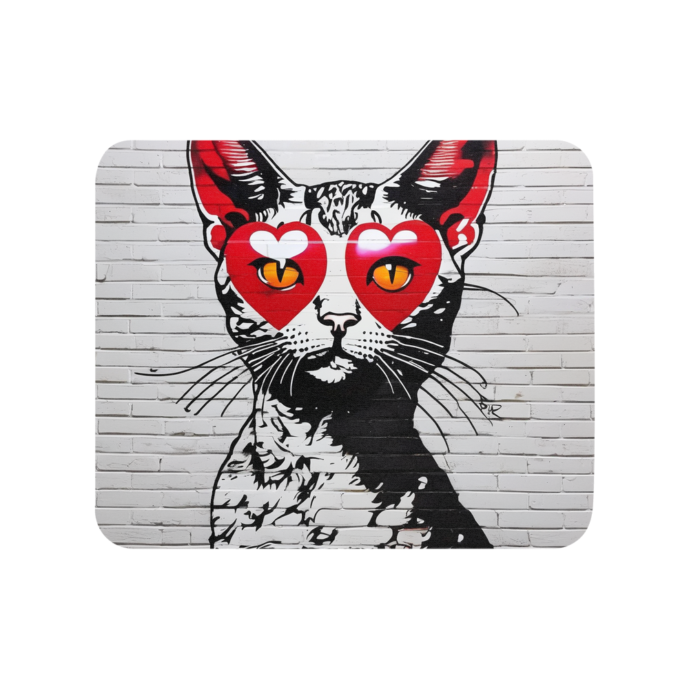 PugMug Custom Tabby Devon Rex Cat Mouse Pad