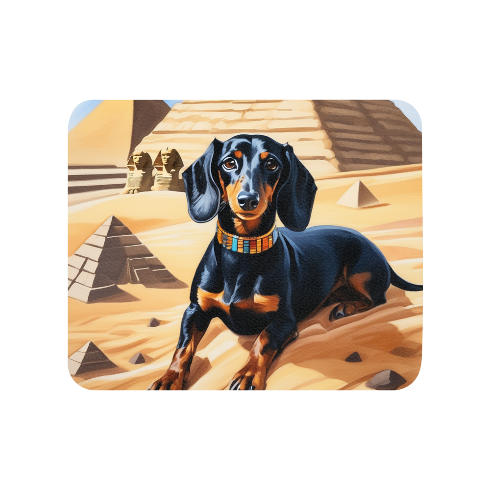 PugMug Custom Black Dachshund Mouse Pad