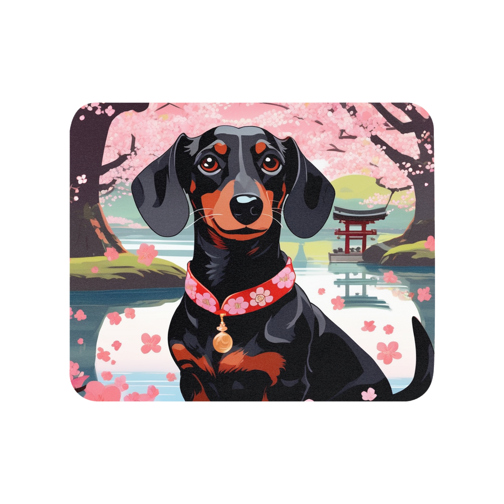 PugMug Custom Black Dachshund Mouse Pad
