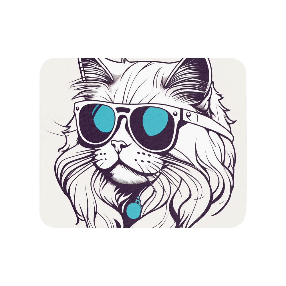 PugMug Custom White Persian Cat Mouse Pad