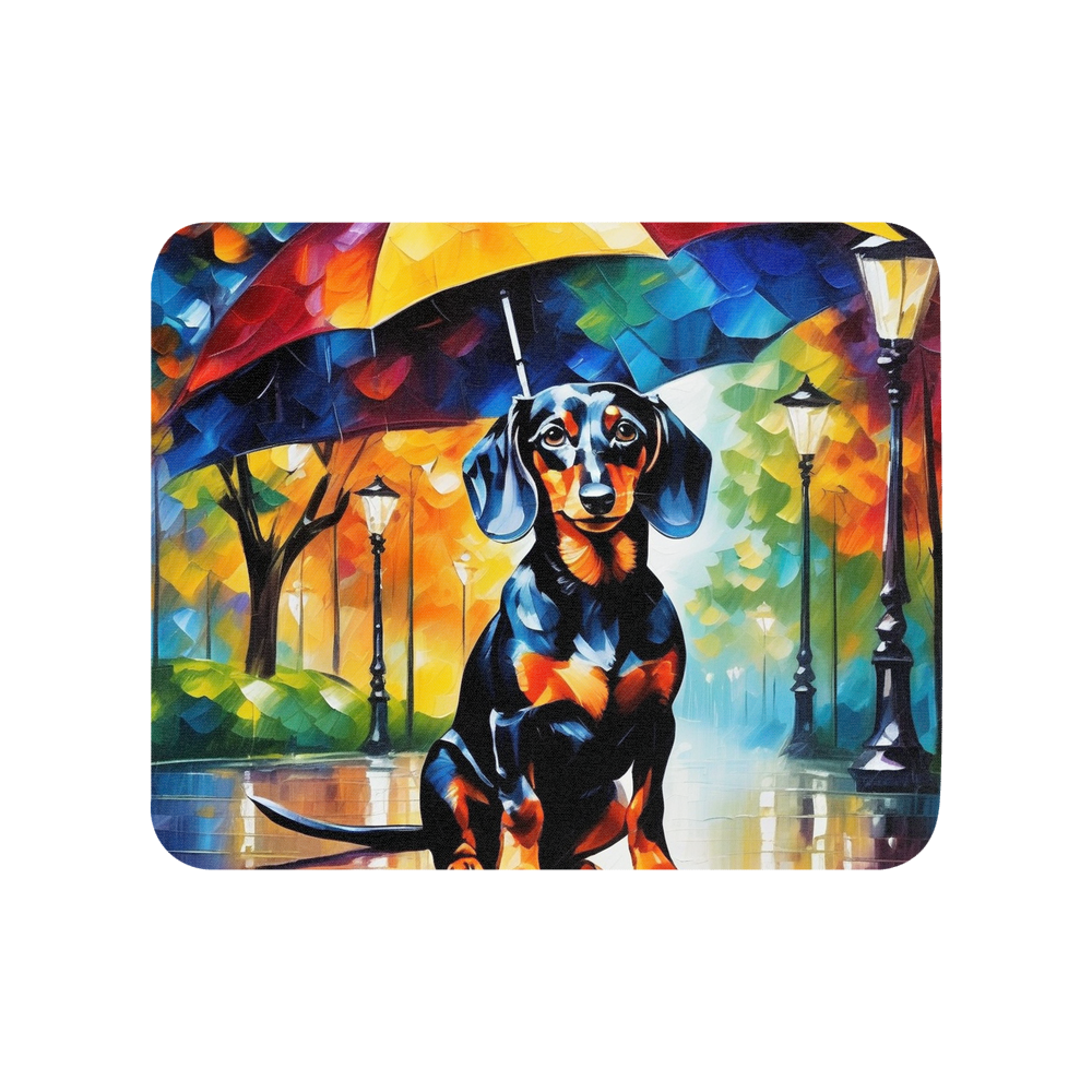 PugMug Custom Black Dachshund Mouse Pad